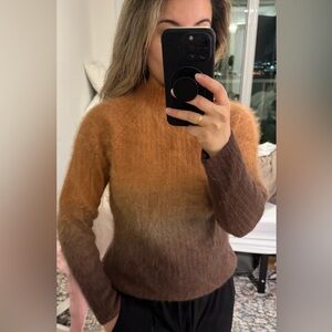 Angora Wool Gradient Sweater